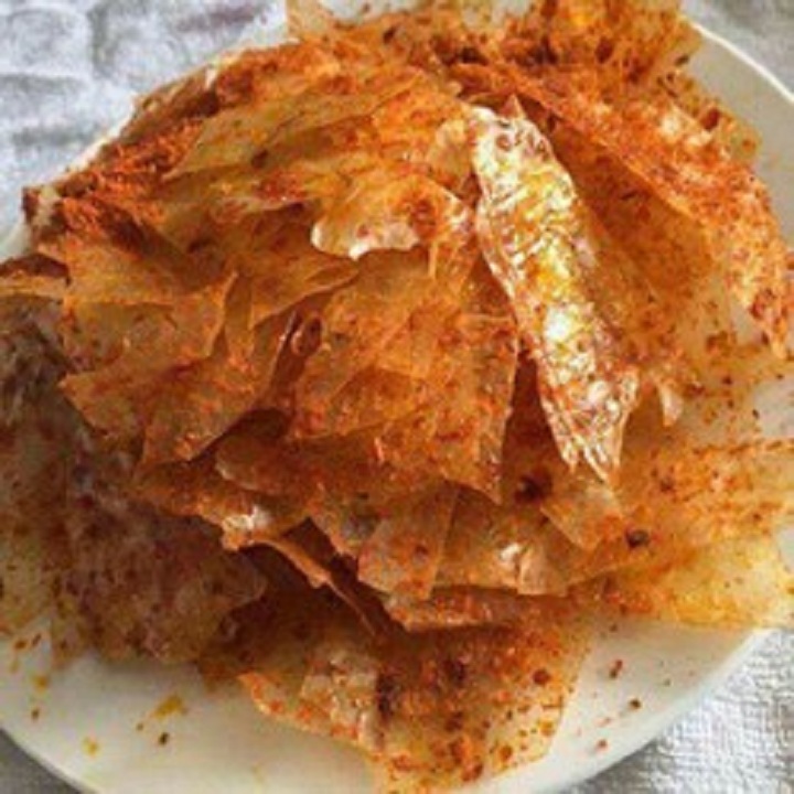 1kg bánh tráng trộn sa tế  tôm ăn vặt