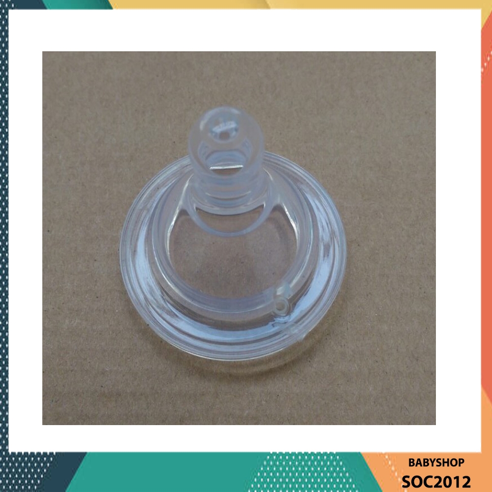 Núm vú cổ rộng Dophin , siêu mềm chất liệu silicone khong PBA an toàn cho trẻ