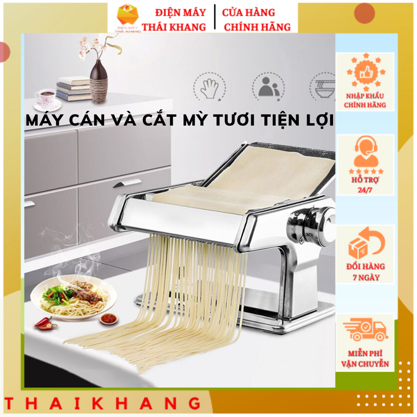 Máy cắt mỳ, cán mỳ tươi gia đình, làm bằng thép không gỉ - Thaikhang Machine