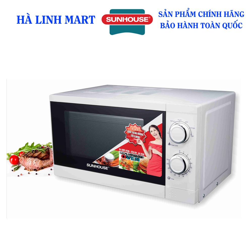 Lò vi sóng sunhouse shd4820 - lò vi sóng có nướng dung tích 20 lít - công suất 1200w - công suất nướng 850w - bảng điều khiển núm xoay - có hẹn giờ - bảo hành 12 tháng