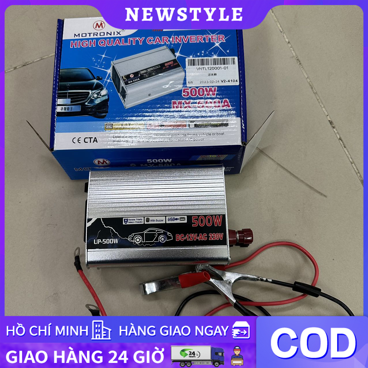 Nebộ kích -chuyển nguồn 12v dc sang 220v ac 500w/1000w lony ly-220 sin chuẩn