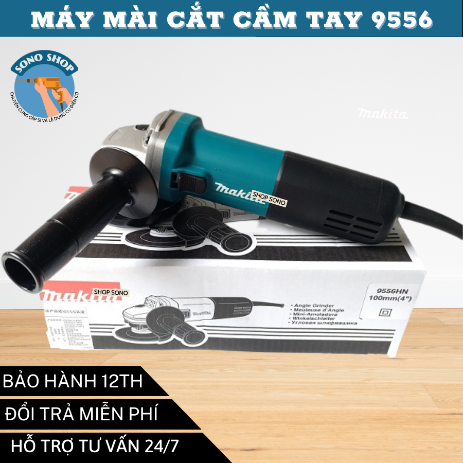 Máy cắt cầm tay MAKITA 9556 máy mài ruột đồng 100% bảo hành 12 tháng tặng kèm phụ kiện