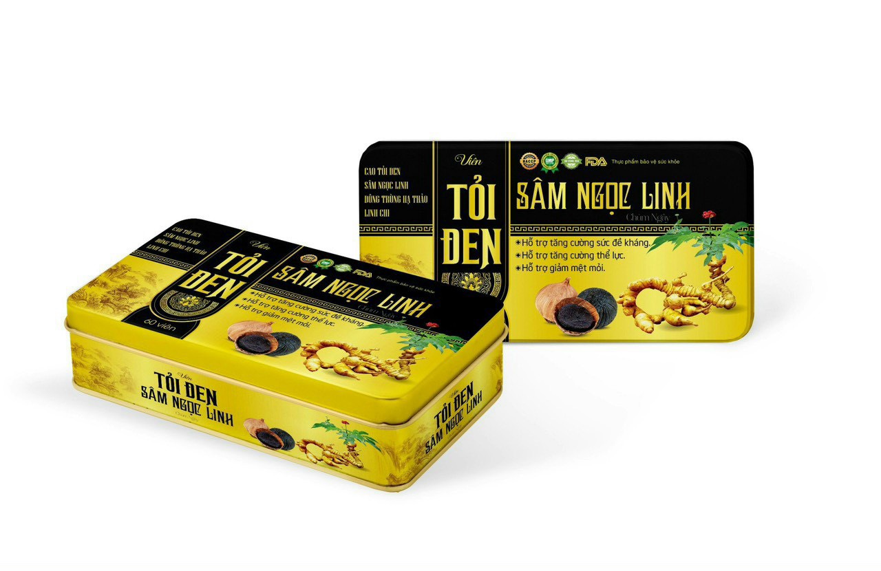 Viên uống tỏi đen sâm ngọc linh giúp bồi bổ sức khỏe, tăng sức đề kháng, tăng thể lực, giảm mệt mỏi, giảm mỡ máu, phòng ngừa ung thư- hộp 60 viên- dược phẩm bách lộc