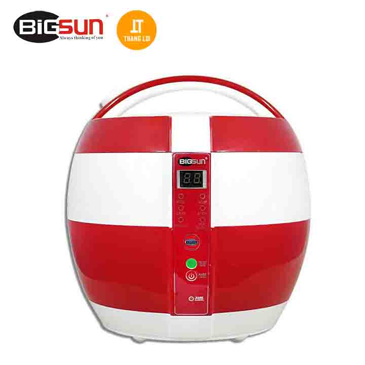 Rice cooker electronic 3D bigsun br-418cmf 8L plastic shell hard durable đẹo shiny, conductor thick anti-adhesive honeycomb, genuine warranty 12 months