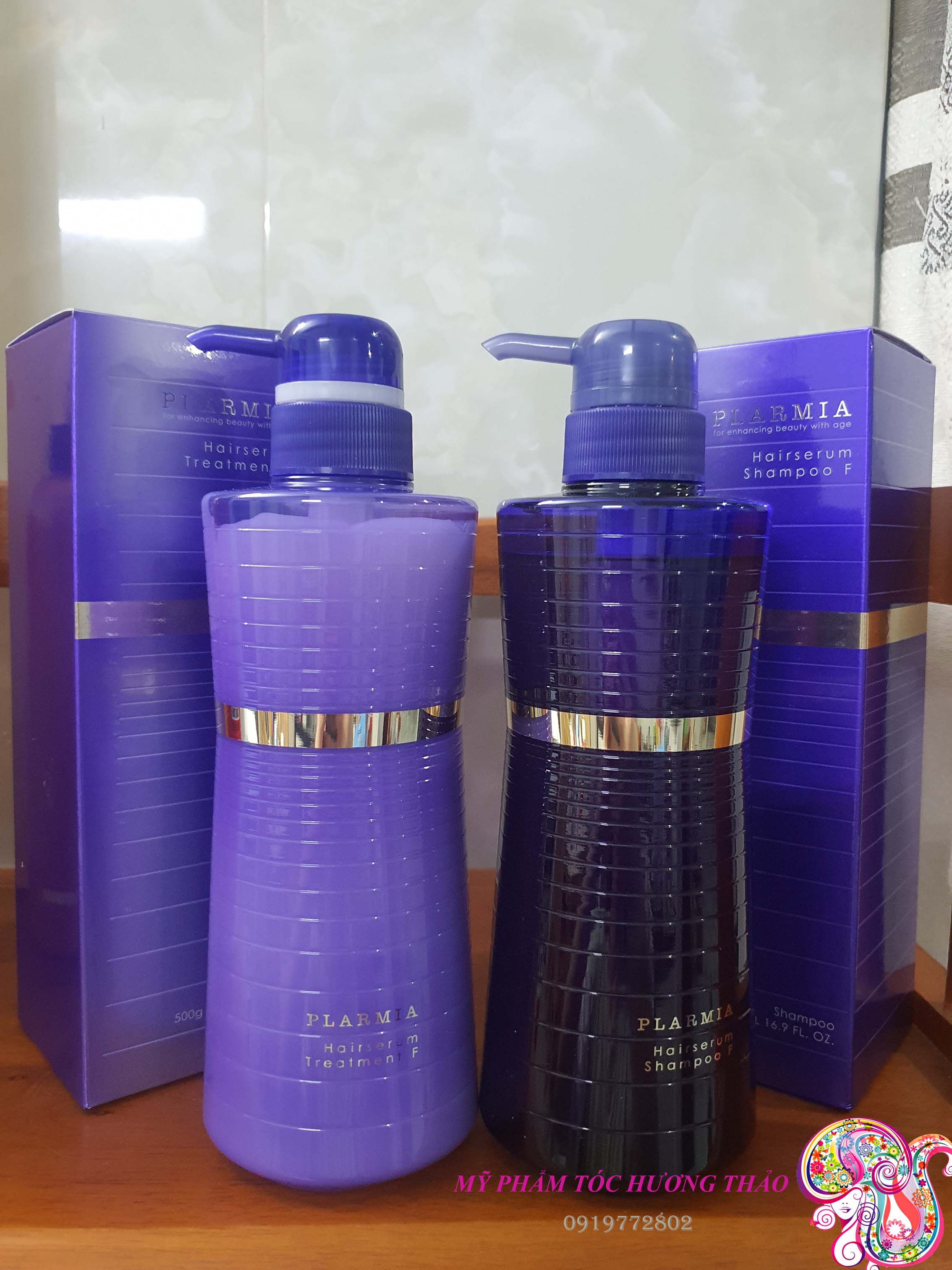 DẦU GỘI XẢ MILBON PLARMIA HAIRSERUM SHAMPOO F 500ML
