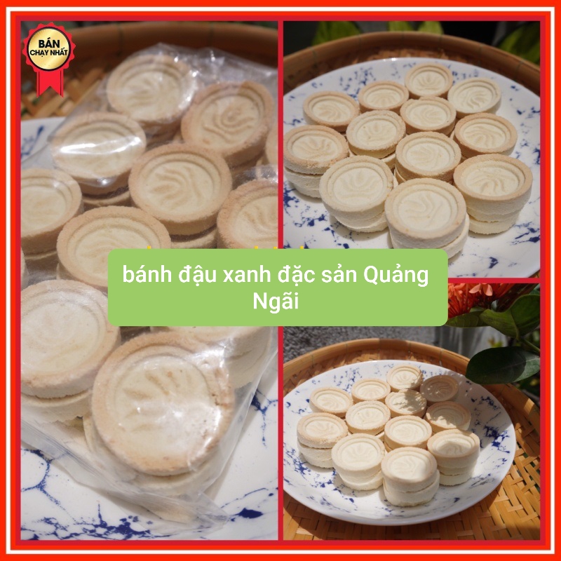 bánh đậu xanh đặc sản Quảng Ngãi 200gr ( 36 cái/ túi)- đặc sản- đồ ăn vặt- bách hoá online