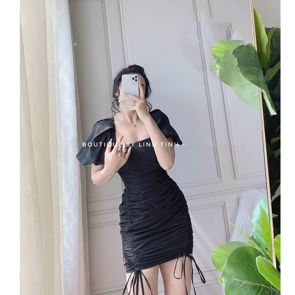 Đầm váy body nhún có dây nhiều màu siêu xinh tôn dáng cho nàng thời trang nữ dạo phố cho nàng