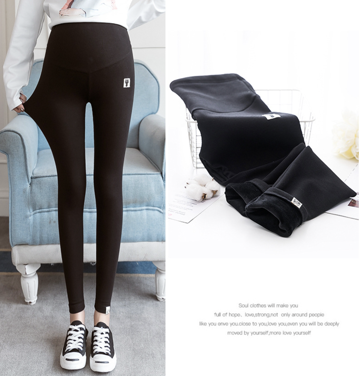 Quần Legging Bầu Lót Lông siêu ấm