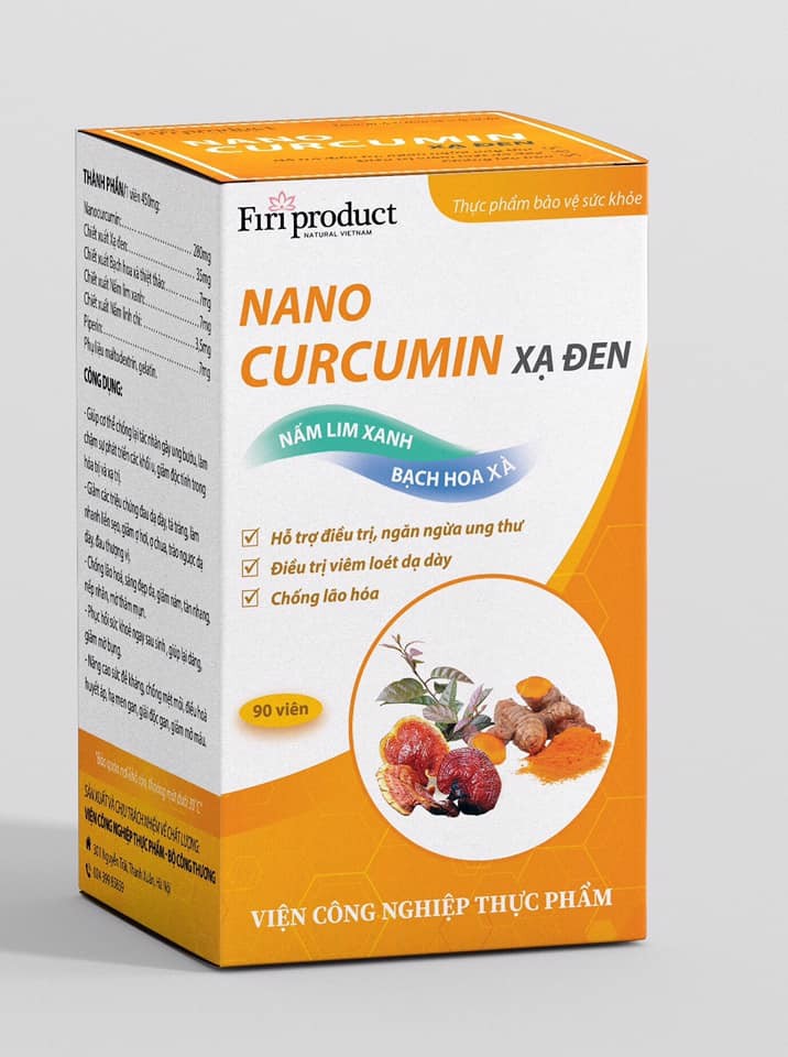 (MUA 1 TẶNG 1}Nano nghệ - Nano curcumin xạ đen Firi - sản phẩm nghiên cứu khoa học, hổ trợ viêm loét dạ dày, đại tràng, vi khuẩn HP