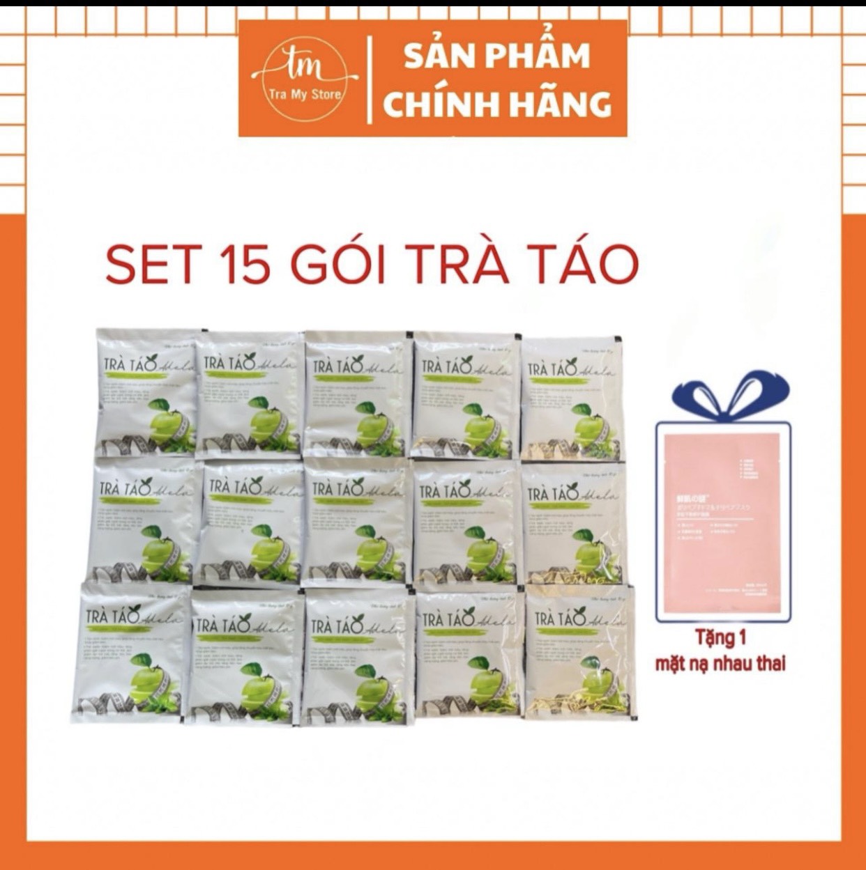 SÉT 15 GÓI TRÀ GIẢM CÂN TÁO XANH ADELA Kelly Detox [chính hãng] TẶNG 1 MẶT NẠ