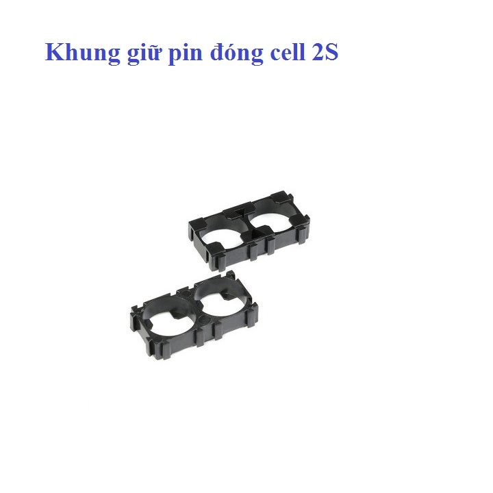 2 cặp khung đế pin 18650, khung giữ cố định pin