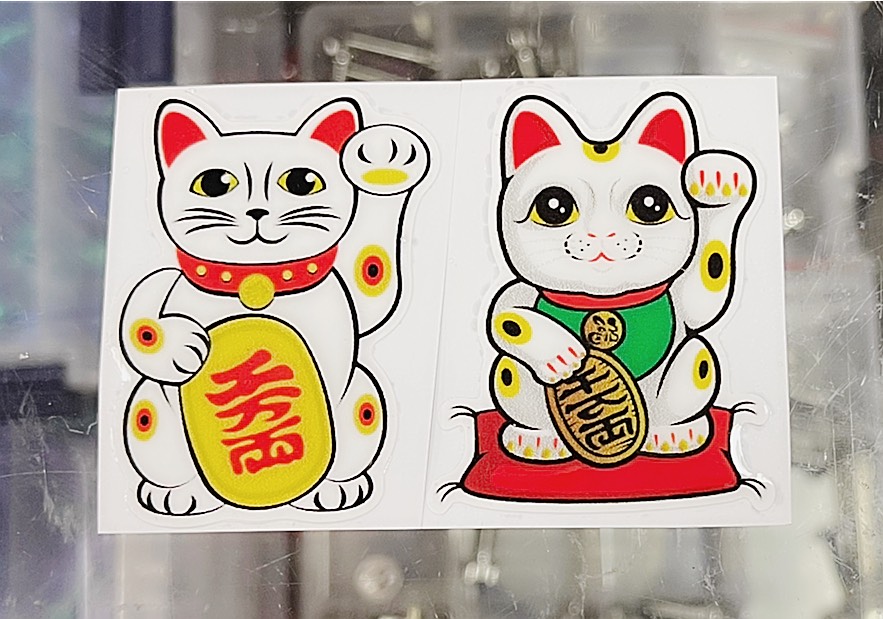 [HCM]Combo 2 Tem Nổi Mèo Thần Tài Cao Cấp Dán Xe Máy Ô Tô Mũ Bảo Hiểm.. (MẪU NGẪU NHIÊN )