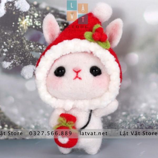 Bộ len chọc làm quà Giáng Sinh đơn giản - Có hướng dẫn và video - Needle felting Christmas Gift