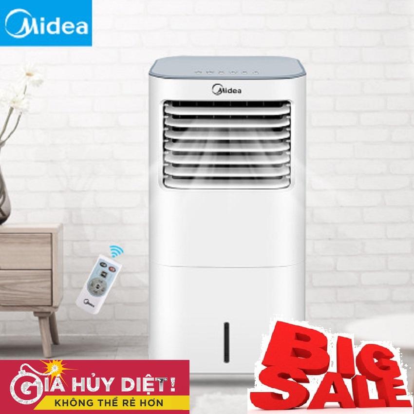 Quạt điều hòa Midea AC120-17ARW có điều khiển Hẹn giờ tắt, Tạo ion lọc không khí, Đuổi muỗi, Có hộp đá khô làm mát, Làm sạch không khí bằng ozon, điều hòa không khí, máy điều hòa