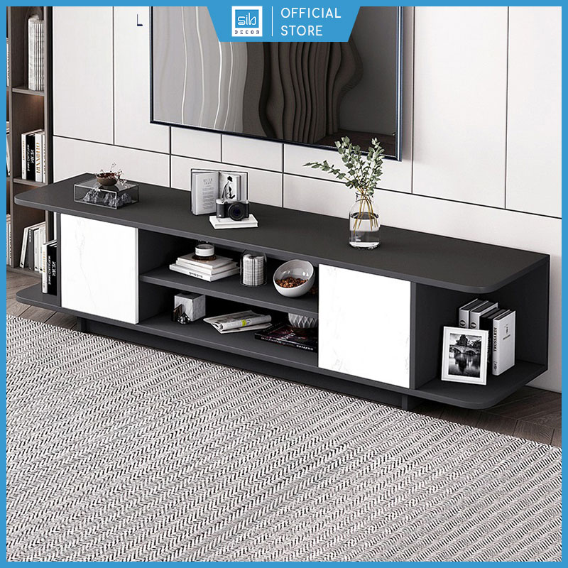 Kệ tivi, bàn trà bo góc hiện đại trang trí phòng khách, phòng ngủ sib decor