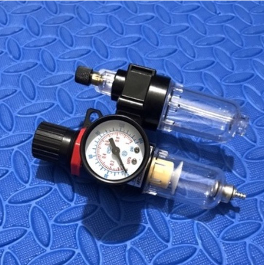 Lọc hơi khí nén airtac afc 2000 tách nước + dầu có điều áp & đồng hồ hiển thị áp suất