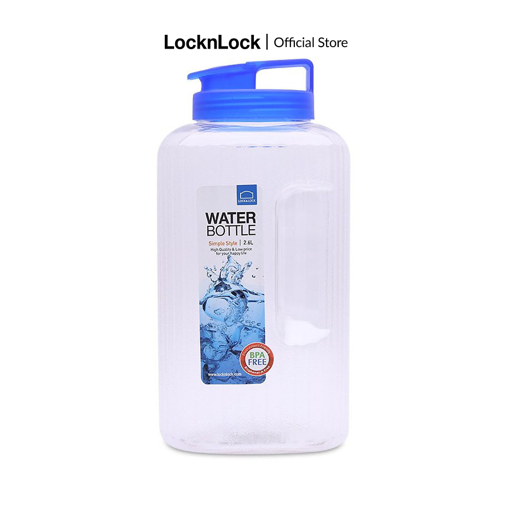 Bình nước aqua màu xanh nhãn hiệu lock&lock 2.6l - hap739b