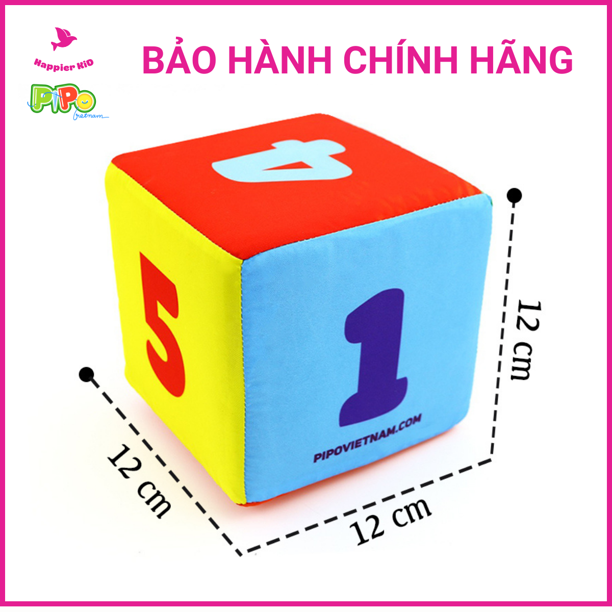 Fabic square for baby Pipovietnam -baby learning colors, counting