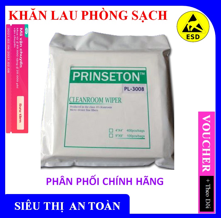 Khăn lau phòng sạch pl3008n chống tĩnh điện ,chống trầy xước ,sạch bụi - 9 inch 100 tờ 110g/m2