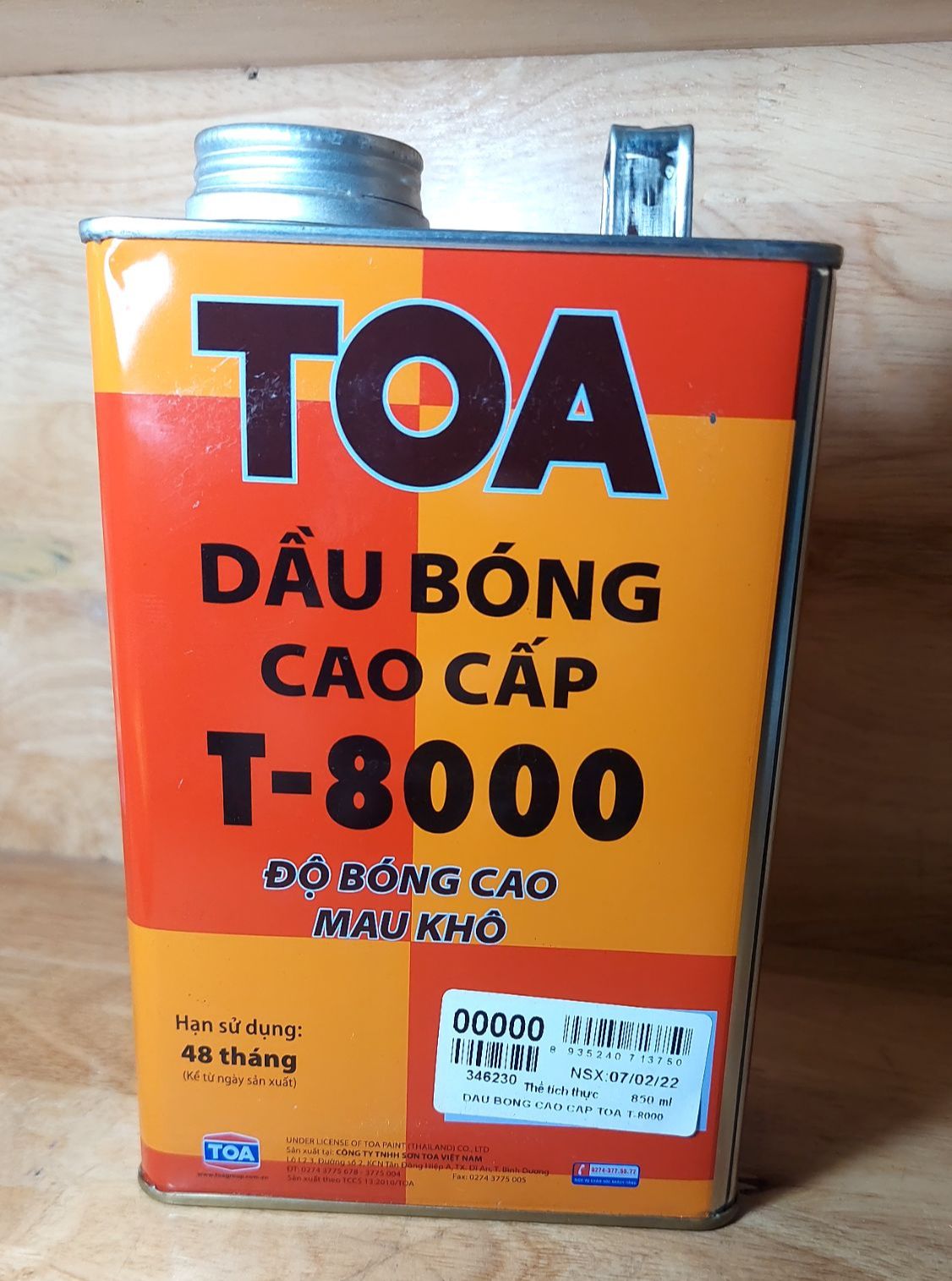 Dầu bóng cao cấp dùng cho đồ gỗ toa t-8000