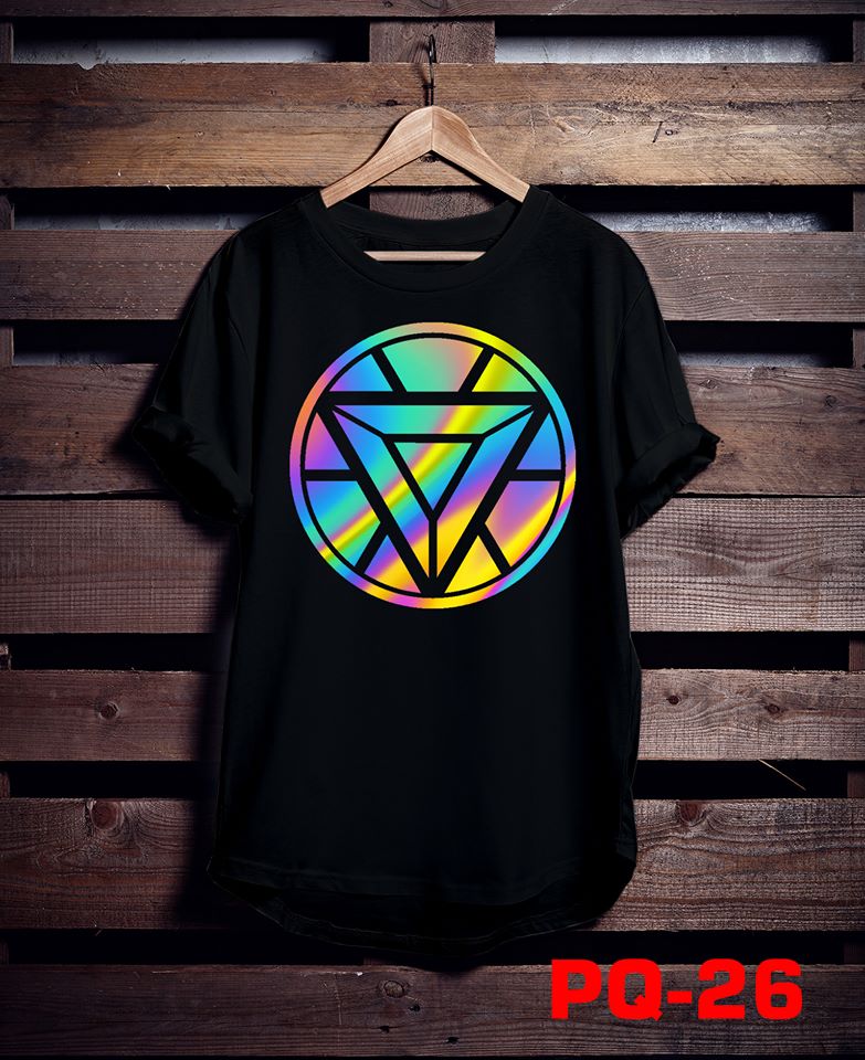 Áo phản quang bảy màu Vòng tròn - tam giác, hàng dễ vỡ, Áo thun nam nữ, quần kaki, quần nữ, sét bộ mặc ở nhà, áo thun tay dài, quần jean ống rộng