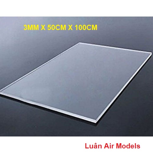 [HCM][3mm 50x100cm] Tấm nhựa mica cứng trong suốt làm hồ cá chuồng kính hộp kính kính khung ảnh kính ốp biển số xe chế đồ chơi sáng tạo mô hình thủ công trang trí (VA145 TP) - Luân Air Models