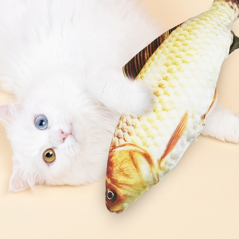 Đồ chơi cá nhồi bông 3D kèm cỏ Catnip cho chó mèo nhiều kích thước cực sịn