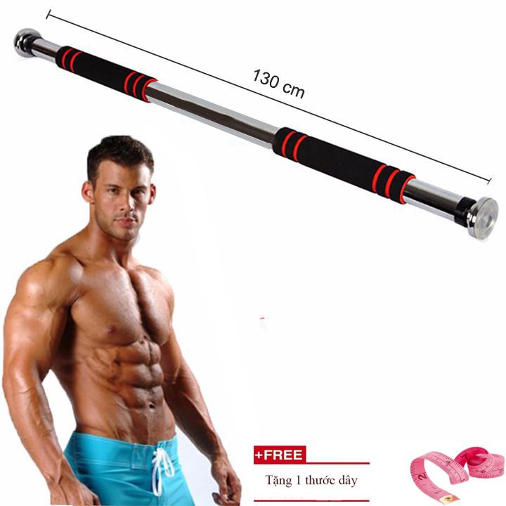 (Tặng kèm thước dây 1.5M) Xà đơn gắn cửa treo tường đa năng 80-130cm loại dày - HÀNG HOT 2018 [Có mã giảm giá, hỗ trợ vận chuyển]