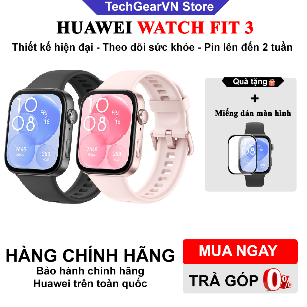 Đồng hồ thông minh Huawei Watch Fit 3,Hàng chính hãng