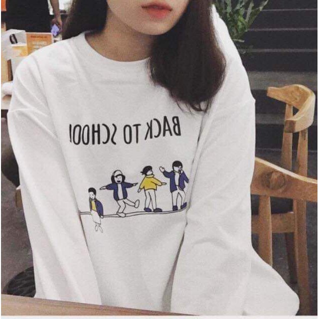 Áo thun chữ Back to school siêu đẹp BLA0412