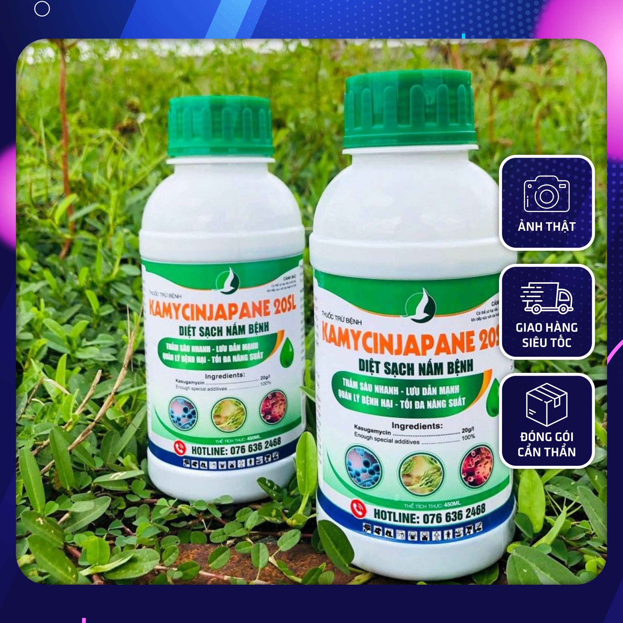Trừ nấm, diệt khuẩn - kamycin japane 20sl -