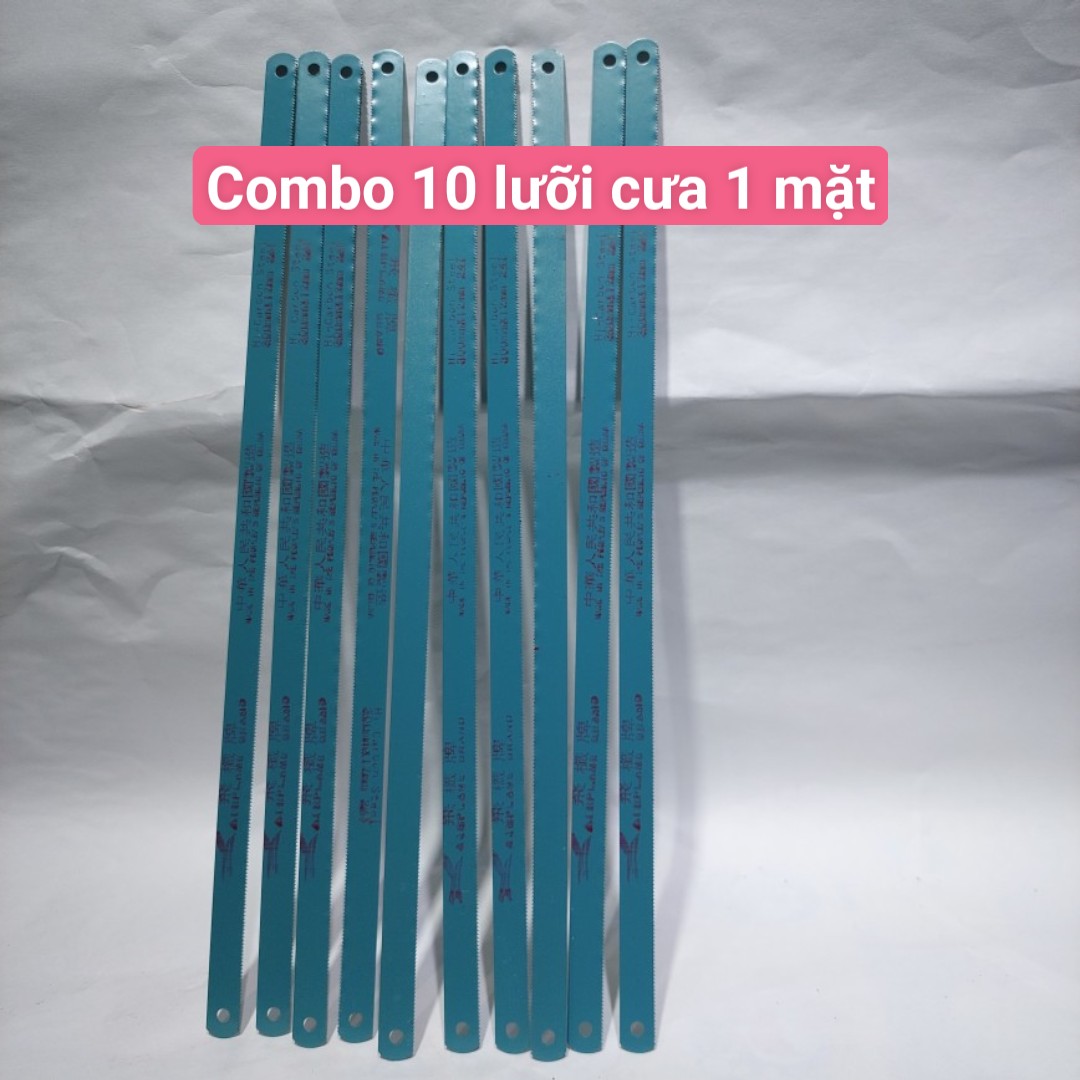 Bộ 10 lưỡi cưa 1 mặt xanh, lưỡi cưa sắt, lưỡi cưa ống nhựa, lưỡi cưa xanh, lưỡi cưa sắt , lưỡi cưa đa năng, lưỡi cưa gắn khung cưa cầm tay