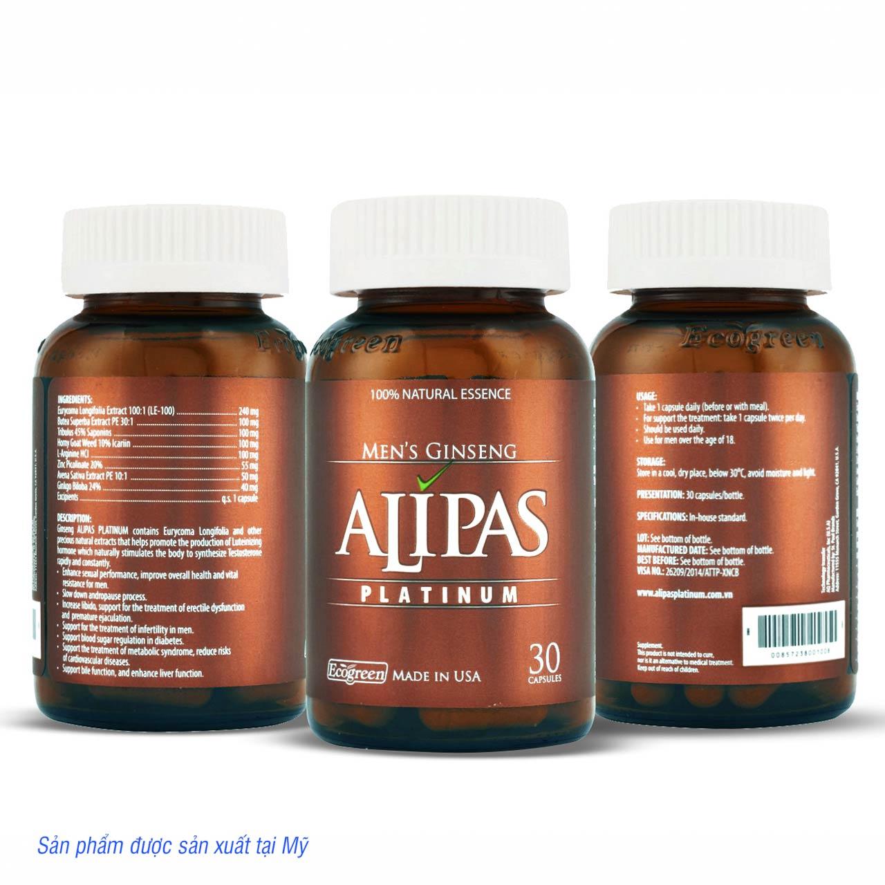 Sâm alipas platinum - 30 viên - mỹ