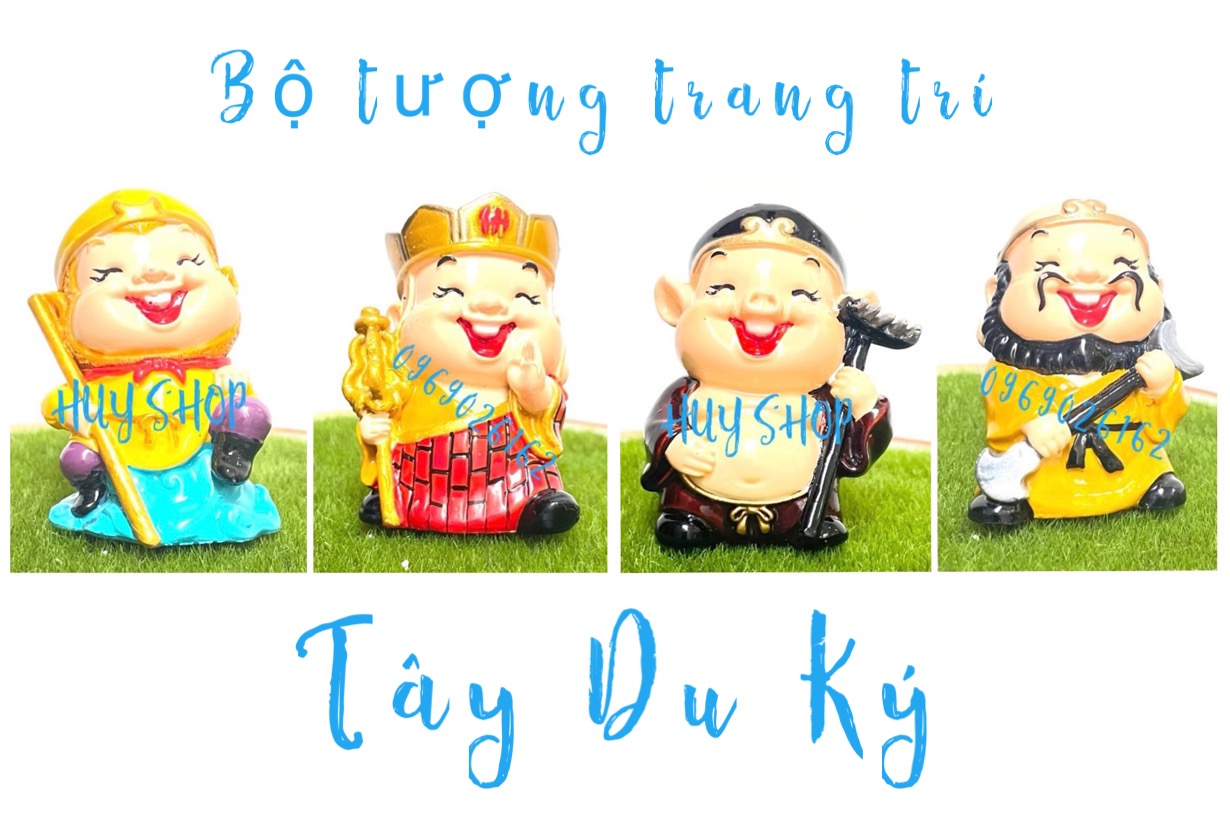 BỘ TƯỢNG TÂY DU KÝ TRANG TRÍ TIỂU CẢNH HÒN NON BỘ - THẦY TRÒ ĐƯỜNG TĂNG (TÔN NGỘ KHÔNG)