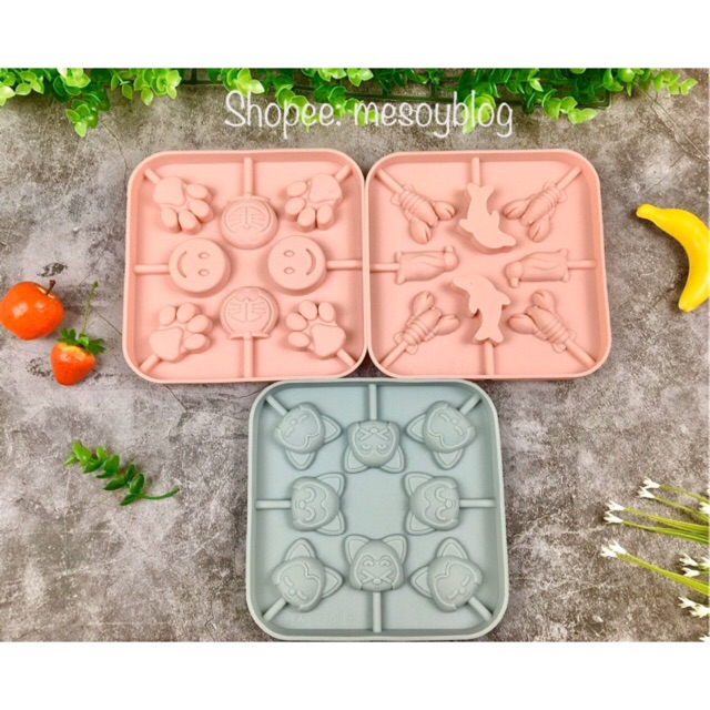 Khuôn silicon làm kẹo mút cho bé