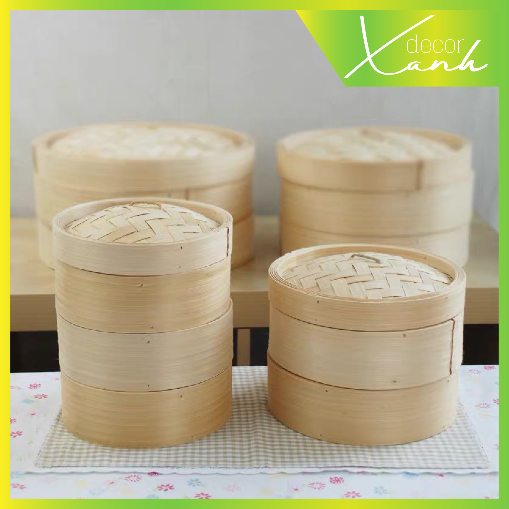 Xửng hấp tre, lồng hấp tre bánh bao, dimsum