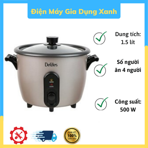 Nồi cơm nắp rời Delites 1.8 lít RC-10W003 BẢO HÀNH 12 THÁNG Trưng bày 97-99% Công suất: 700W Dung tích 1.8 lít phục vụ thoải mái cho gia đình 4 – 6 người ăn