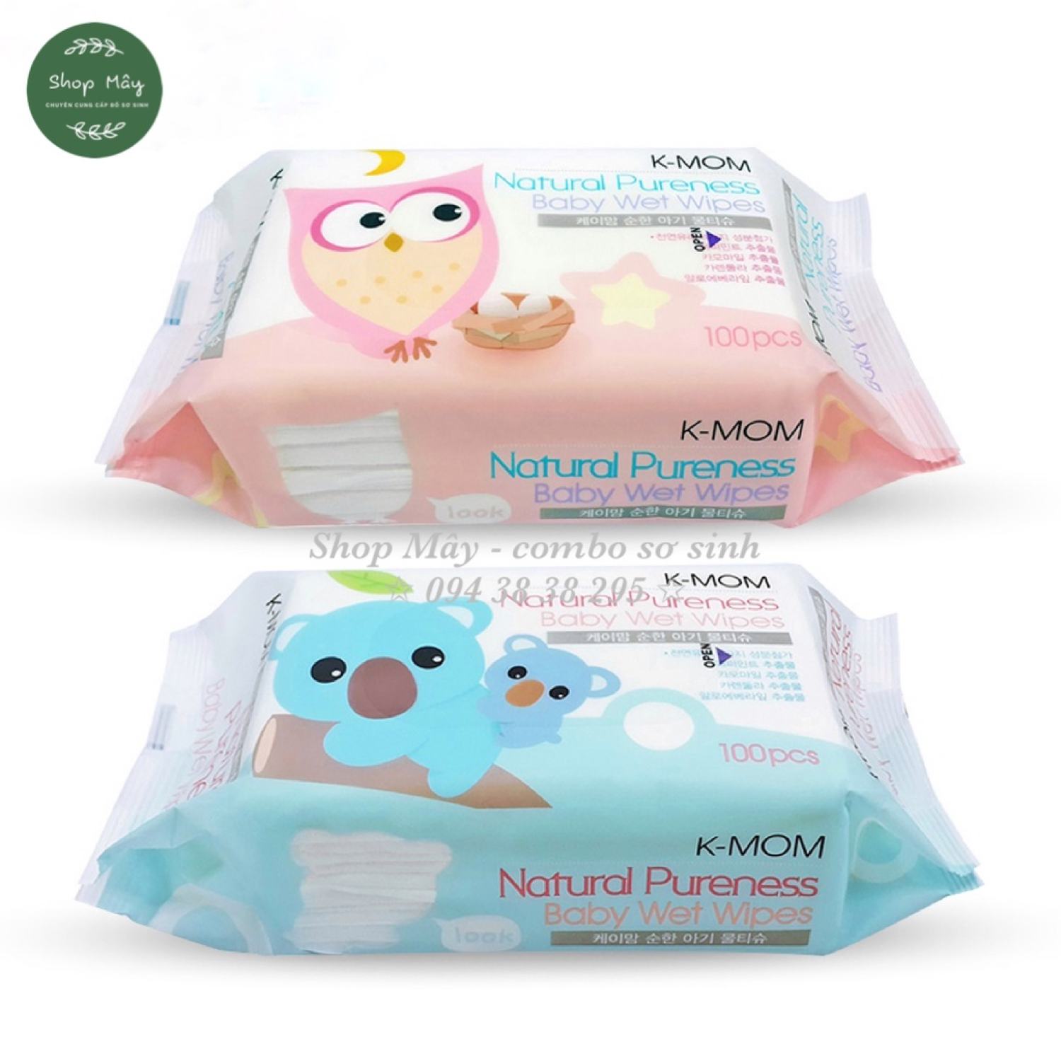[CHÍNH HÃNG] Khăn giấy ướt Kmom Hàn Quốc cho bé (30c/70c/100c)