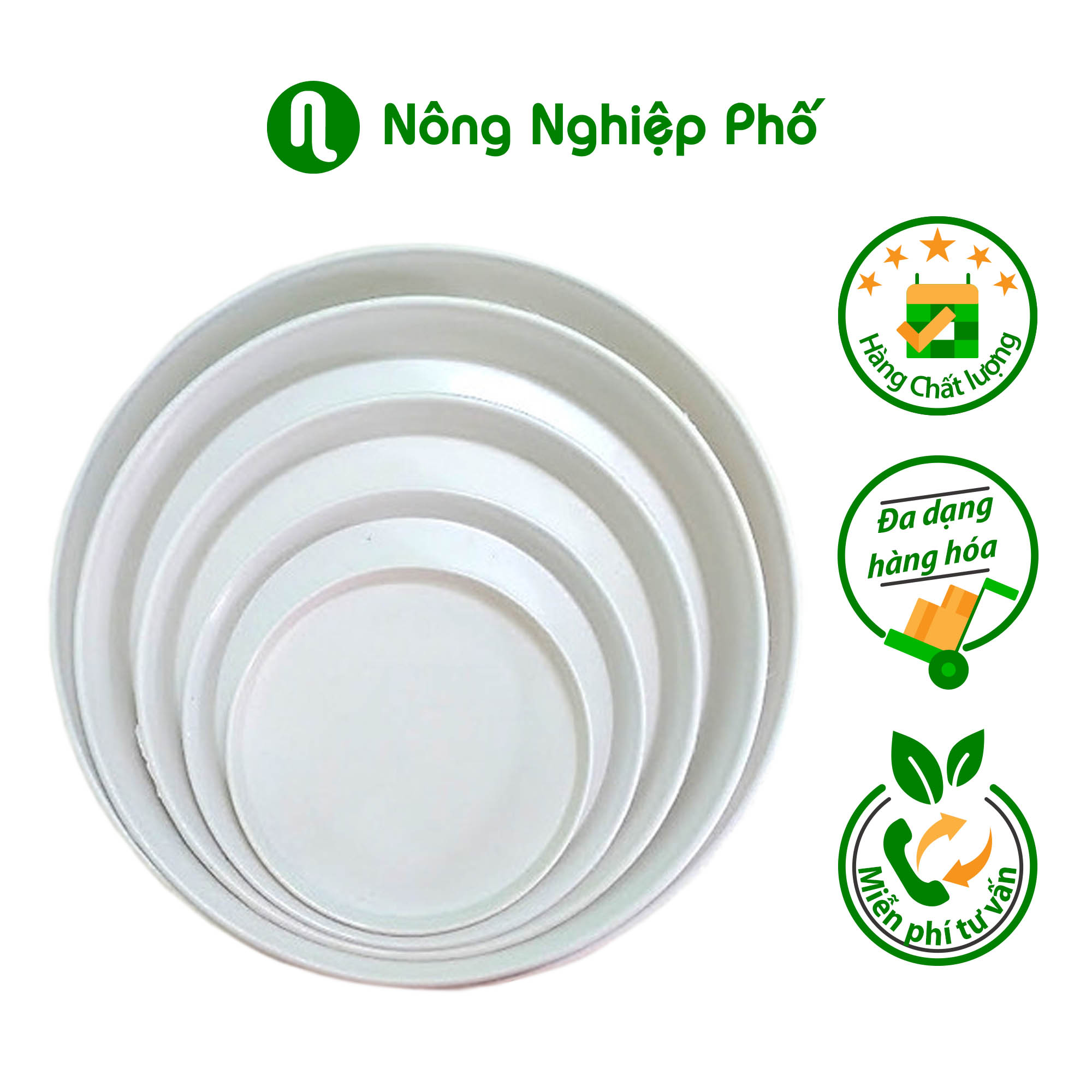 Đĩa lót chậu trồng cây hình tròn - Nông Nghiệp Phố