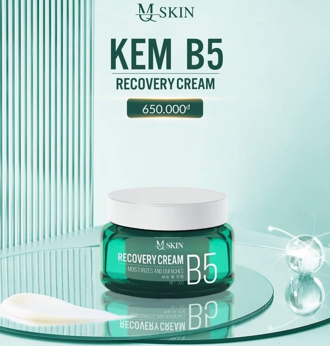Kem b5 mq skin, serum b5 mqskin, kem dưỡng ẩm phục hồi da recovery cream b5 mq skin 30g