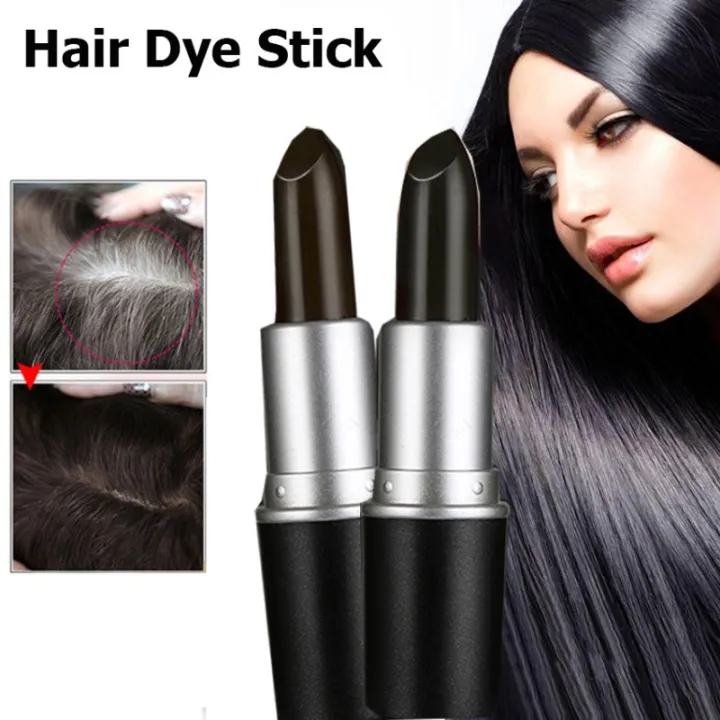 Bút nhuộm son nhuộm phủ che tóc bạc thành đen tạm thời đen l nâu đen hair stick chính hãng
