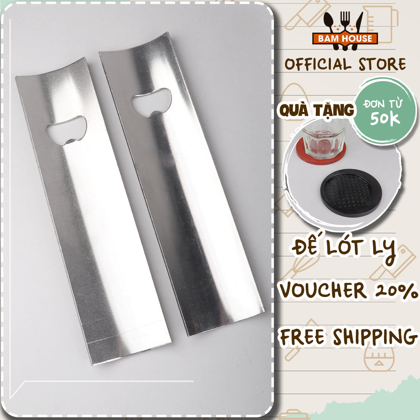 [HCM]Dụng cụ đập nước đá kèm khui nắp chai inox Bam House cao cấp DD01 – Super Đơn