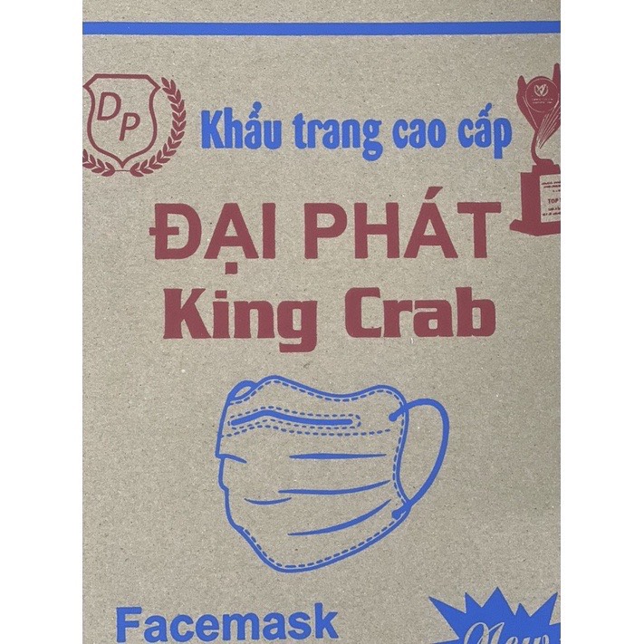 THÙNG 300 CHIẾC KHẨU TRANG CUA (KING CRAB) KHÁNG KHUẨN 4D KF94 ĐẠI PHÁT MASK