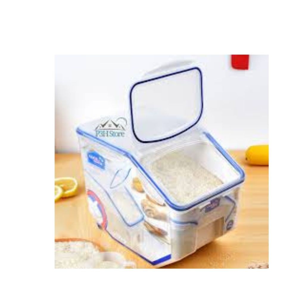 Thùng đựng gạo Lock&Lock 10kg cao cấp có bánh xe và cốc lấy gạo GiadungDrB