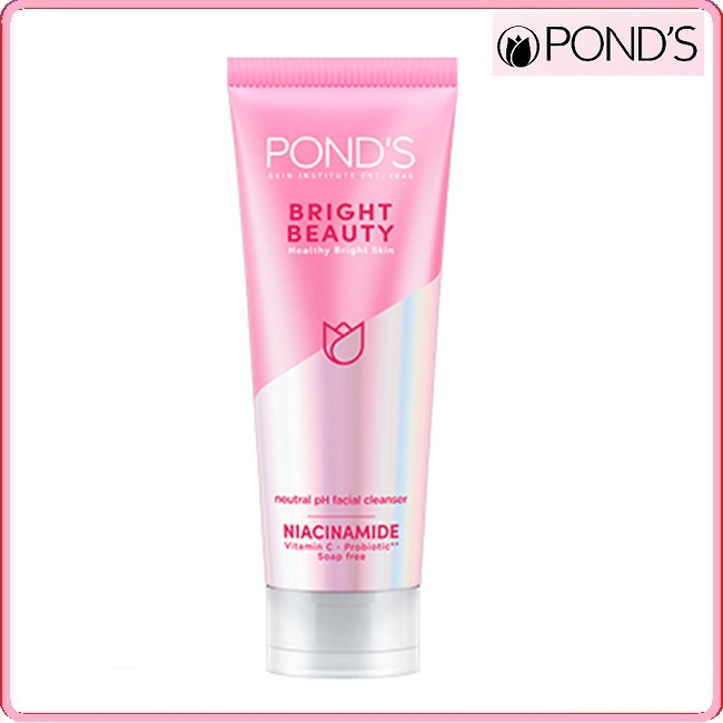 Sữa rửa mặt sạch sâu sáng mượt dịu nhẹ Ponds Bright Beauty Niacimaide 100g