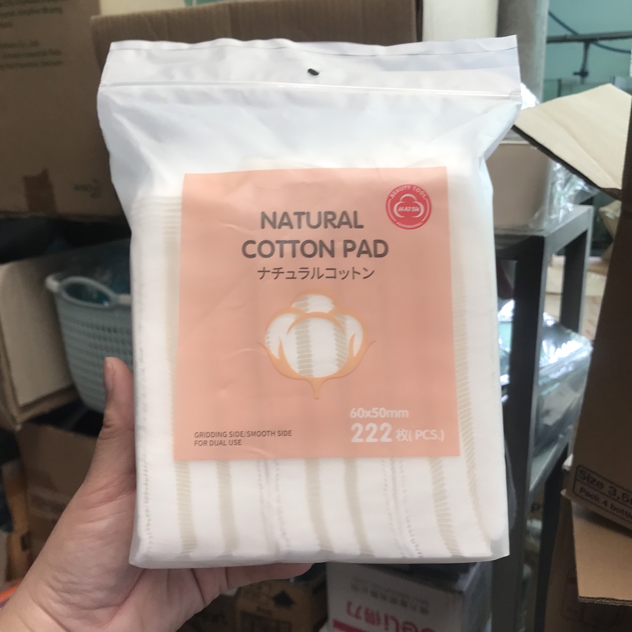 Bông tẩy trang natural cotton pad mẫu mới