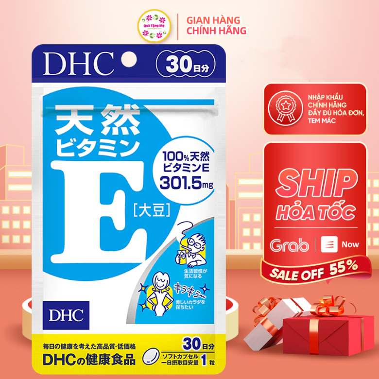 Viên uống bổ sung  Vitamin E DHC nội địa Nhật Bản 30 /60/90 Ngày
