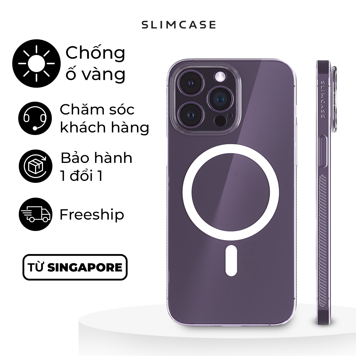 Ốp Lưng Điện Thoại Slimcase Unique cho iPhone 14/14 Plus/14 Pro/14 Pro Max Ốp Lưng Magsafe Mỏng Nhất Thế Giới