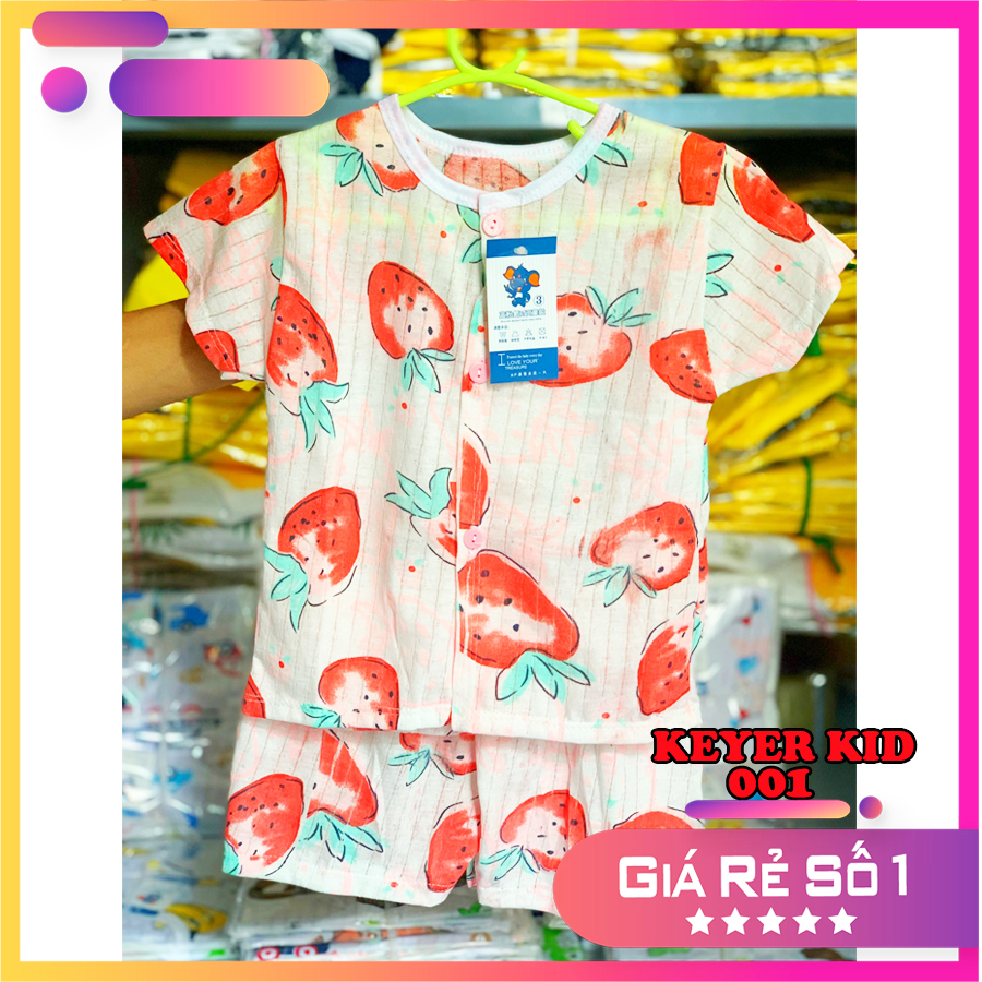 SET COTTON GIẤY QC CỘC TAY CHO BÉ TRAI - BÉ GÁI , SIZE 5-16 KG, KEYER KID