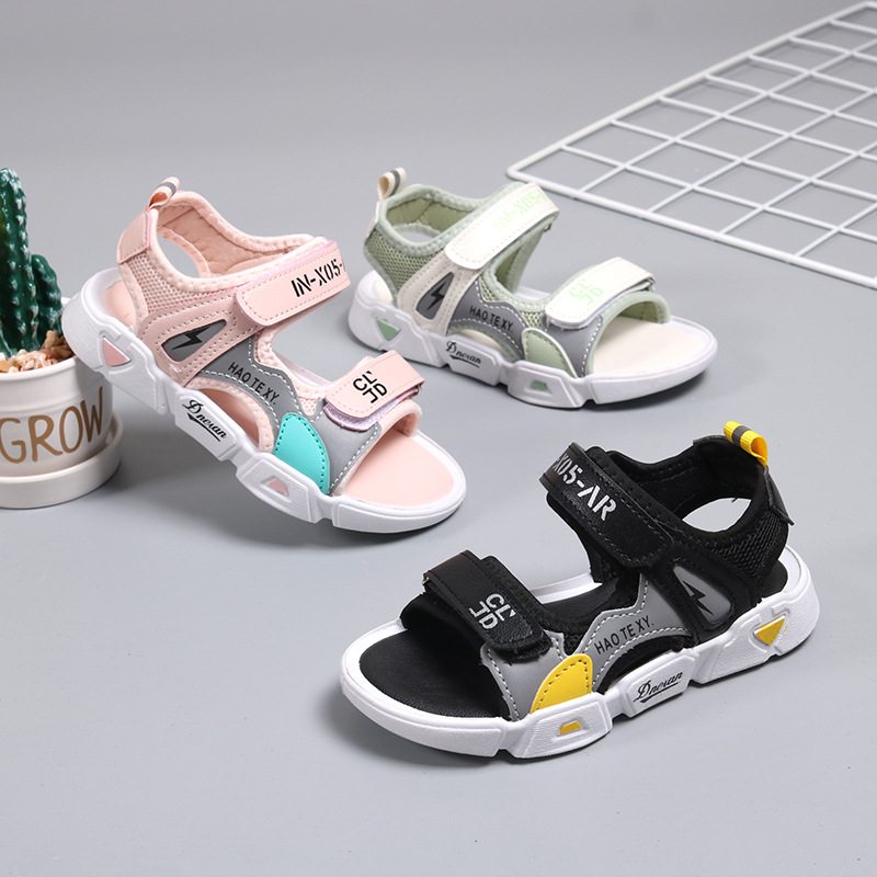 Sandal Bé Trai Dáng Thể Thao Cho Bé Từ 4-16 Tuổi Quai Mềm Đế Êm Kháng Khuẩn Phong Cách Hàn Quốc